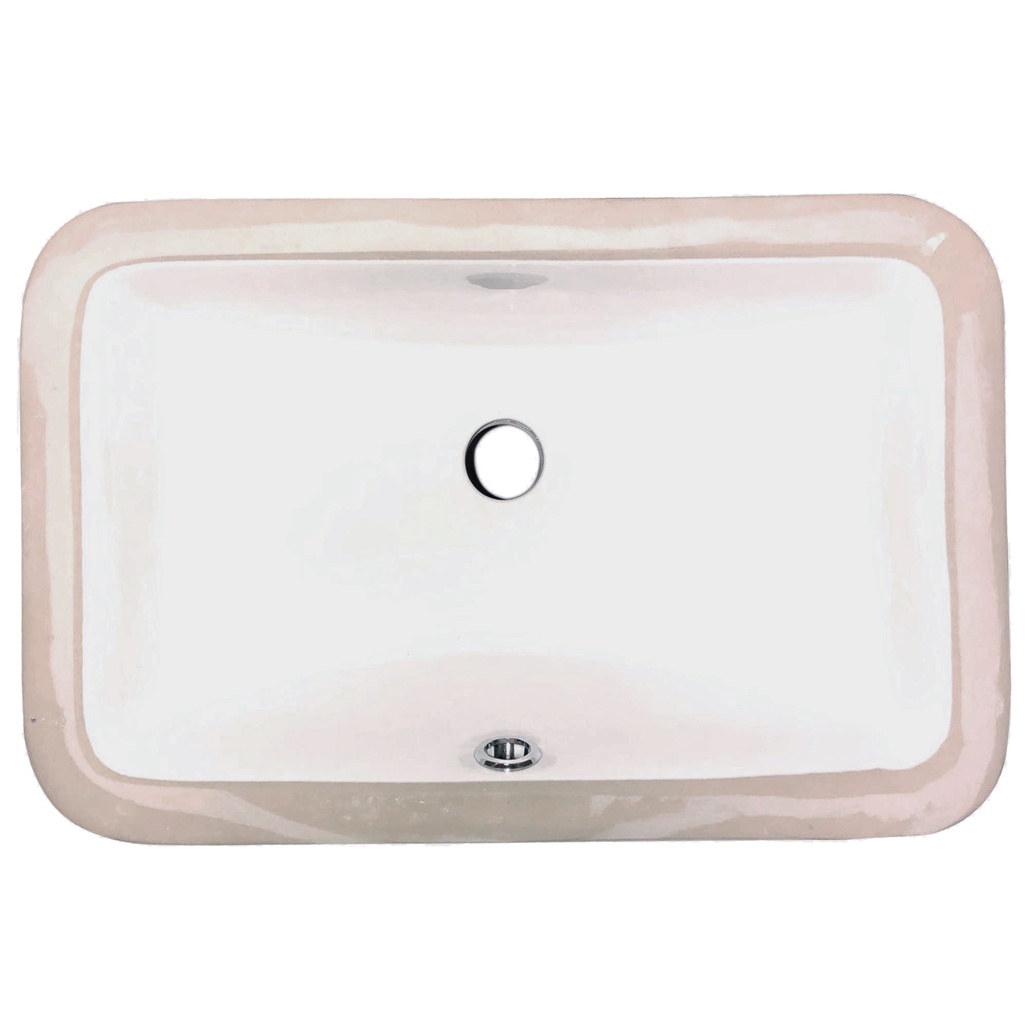 Nantucket Sinks Great Point 17" Rectangle Undermount Ceramic - Vitreous China Bathroom Sink, White, UM-159-W