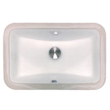 Nantucket Sinks Great Point 17" Rectangle Undermount Ceramic - Vitreous China Bathroom Sink, White, UM-159-W - The Sink Boutique