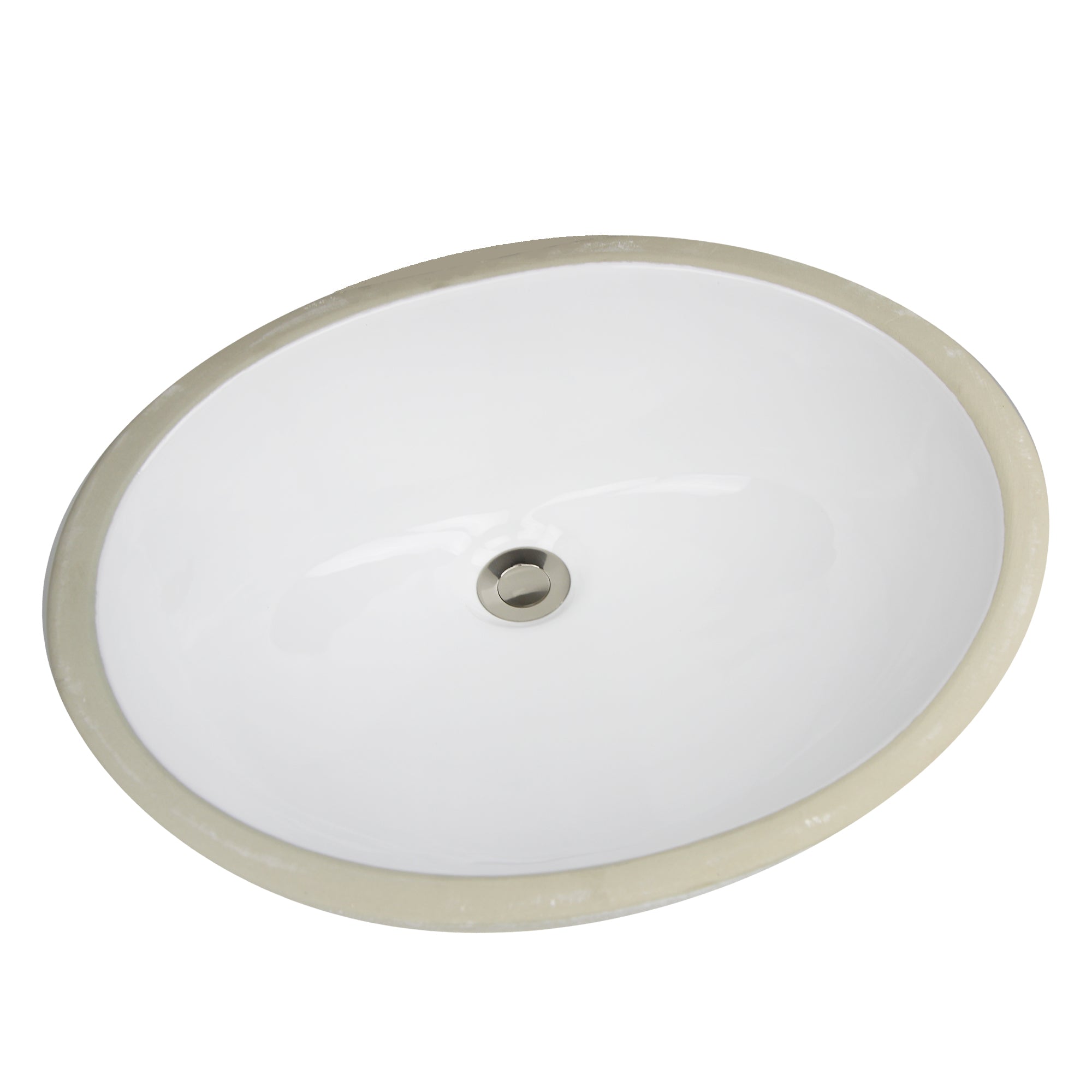 Nantucket Sinks Great Point 19" Ceramic Bathroom Sink, White, UM-17x14-W-K