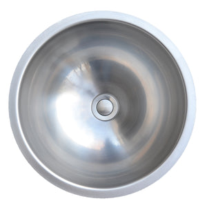 Alternate Image for Karran 14.5" x 14.5" Spherical Undermount Stainless Steel ADA Bathroom Sink, 18 Gauge, UV-1515