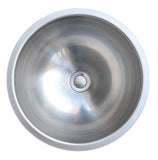 Karran 14.5" x 14.5" Spherical Undermount Stainless Steel ADA Bathroom Sink, 18 Gauge, UV-1515