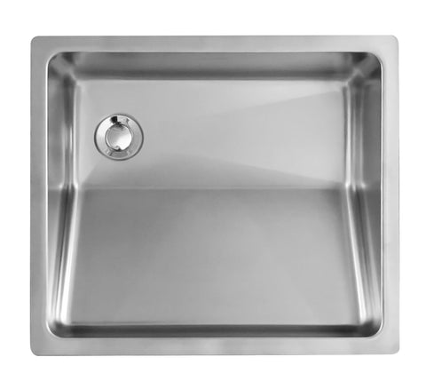 Karran 17.25" x 15" Rectangular Undermount Stainless Steel Bathroom Sink, 18 Gauge, UV-1816