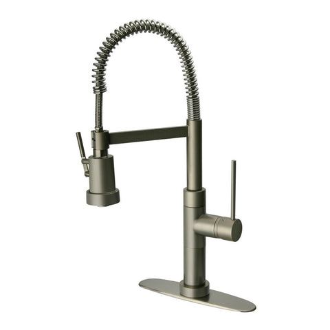 Latoscana Single Handle Pull Out Spray Kitchen Faucet, Brushed Nickel, 78PW557PHD - The Sink Boutique