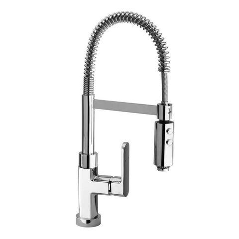 Latoscana Novello Single Handle Kitchen Faucet with Spring Spout, Chrome, 86CR557 - The Sink Boutique