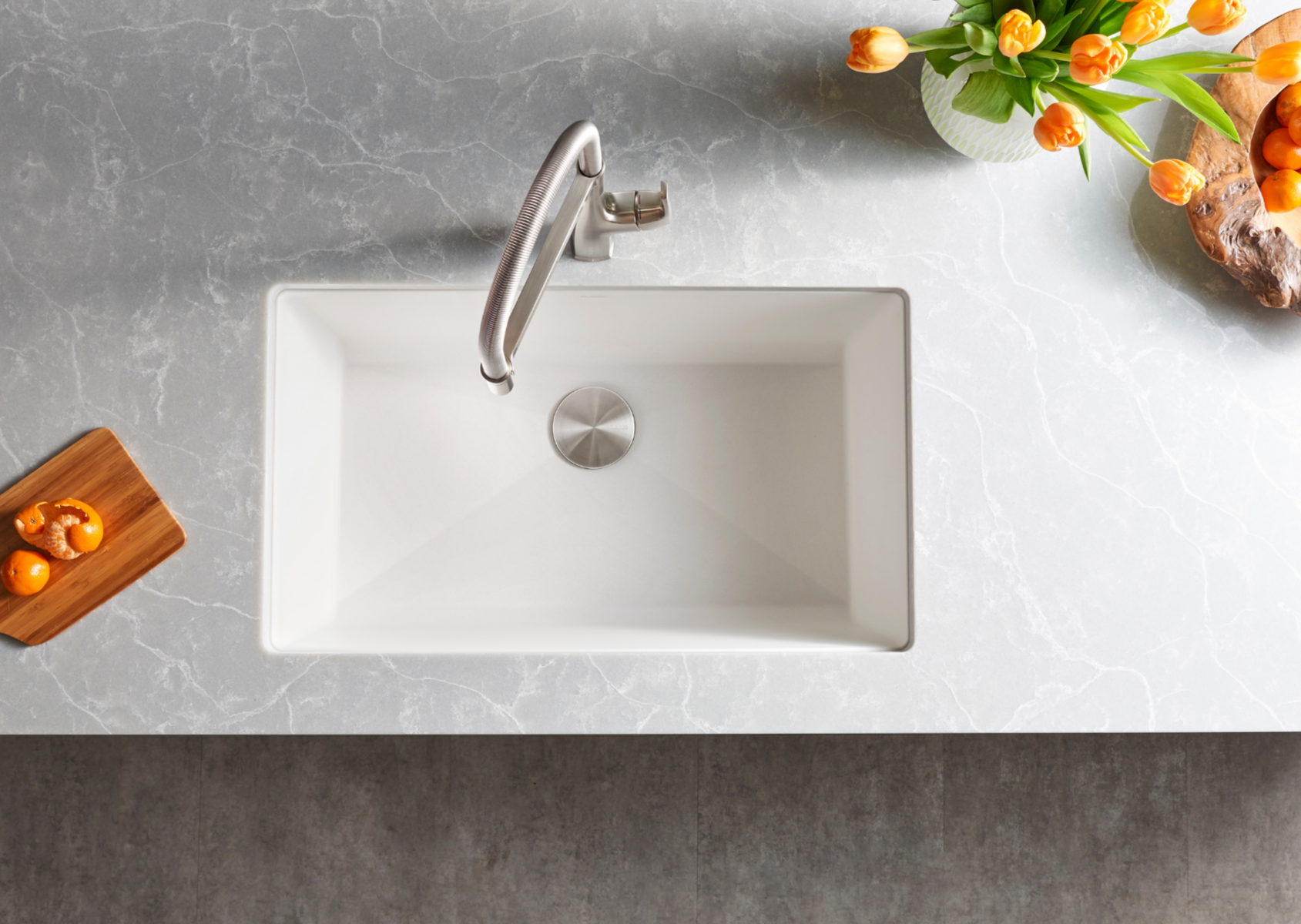 Blanco Precis 32" Undermount Granite Composite Kitchen Sink, Silgranit, White, 440150