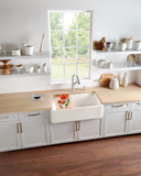 Blanco Profina 36" Fireclay Workstation Farmhouse Sink with Accessories, Biscuit, 523027