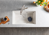 Blanco Precis 32" Undermount Granite Composite Kitchen Sink, Silgranit, White, 440150
