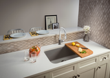 Blanco Valea 32" Undermount Granite Composite Kitchen Sink, Silgranit, Truffle, 441772