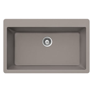 Alternate Image for Houzer Quartztone 22" Drop In/Topmount Granite Kitchen Sink, Taupe, V-100 TAUPE