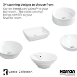 Karran Valera 17.75" x 17.75" x 3.5" Round Vessel Vitreous China ADA Bathroom Sink, White, VC-203-WH