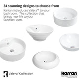 Karran Valera 27" x 163/4" x 31/4" Oval Vessel Vitreous China ADA Bathroom Sink, White, VC-303-WH