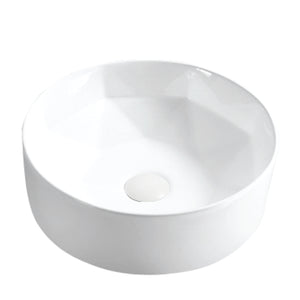 Alternate Image for Karran Valera 16" x 16" x 4.5" Round Vessel Vitreous China ADA Bathroom Sink, White, VC-421-WH