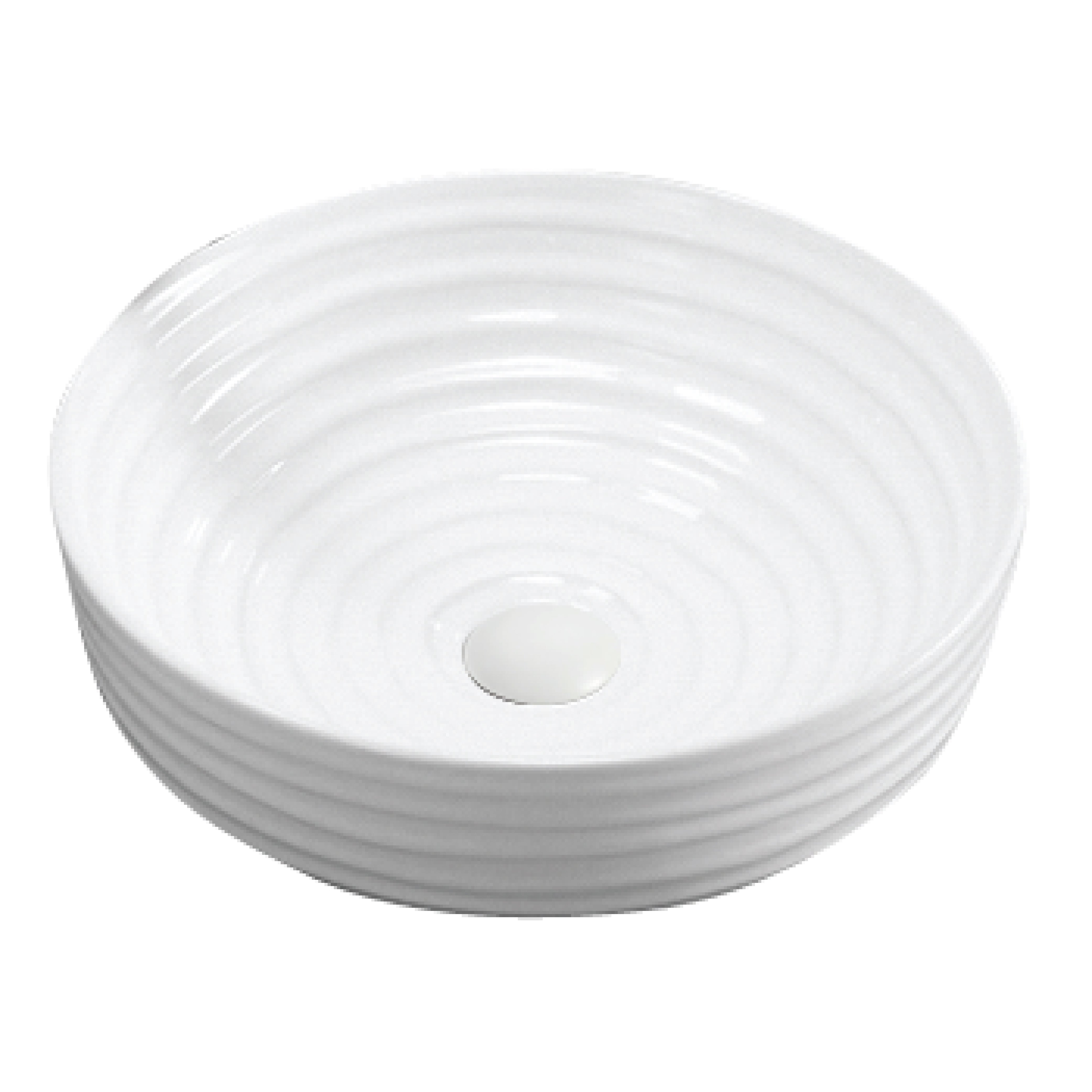 Karran Valera 16.125" x 16.125" x 4.25" Round Vessel Vitreous China ADA Bathroom Sink, White, VC-425-WH