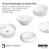 Karran Valera 15.5" x 13" x 3.25" Rectangular Vessel Vitreous China ADA Bathroom Sink, White, VC-503-WH