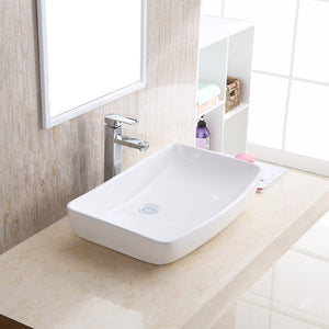 Alternate Image for Karran Valera 24" x 15.5" x 4" Rectangular Vessel Vitreous China ADA Bathroom Sink, White, VC-504-WH