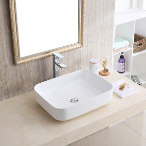 Alternate Image for Karran Valera 20" x 15.875" x 4.5" Rectangular Vessel Vitreous China ADA Bathroom Sink, White, VC-505-WH