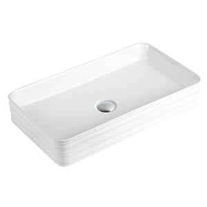 Alternate Image for Karran Valera 26.375" x 14.875" x 3.5" Rectangular Vessel Vitreous China ADA Bathroom Sink, White, VC-508-WH