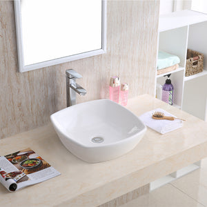 Alternate Image for Karran Valera 16.75" x 16.5" x 4" Square Vessel Vitreous China ADA Bathroom Sink, White, VC-509-WH