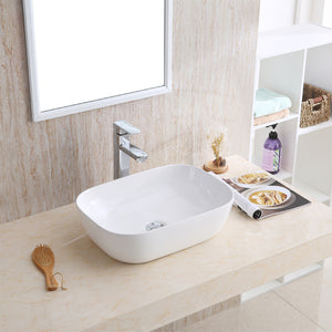Alternate Image for Karran Valera 19.875" x 15.75" x 4.5" Rectangular Vessel Vitreous China ADA Bathroom Sink, White, VC-511-WH