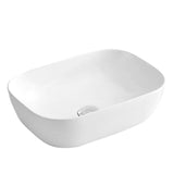 Karran Valera 19.875" x 15.75" x 4.5" Rectangular Vessel Vitreous China ADA Bathroom Sink, White, VC-511-WH