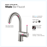 Houzer Vitale Bar Faucet Brushed Nickel, VITBA-660-BN - The Sink Boutique
