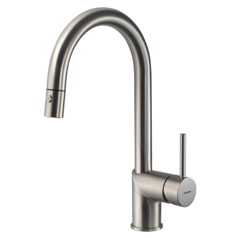 Houzer Vitale Pull Down Kitchen Faucet Brushed Nickel, VITPD-668-BN