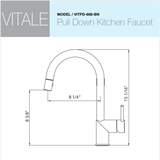 Houzer Vitale Pull Down Kitchen Faucet Brushed Nickel, VITPD-668-BN - The Sink Boutique