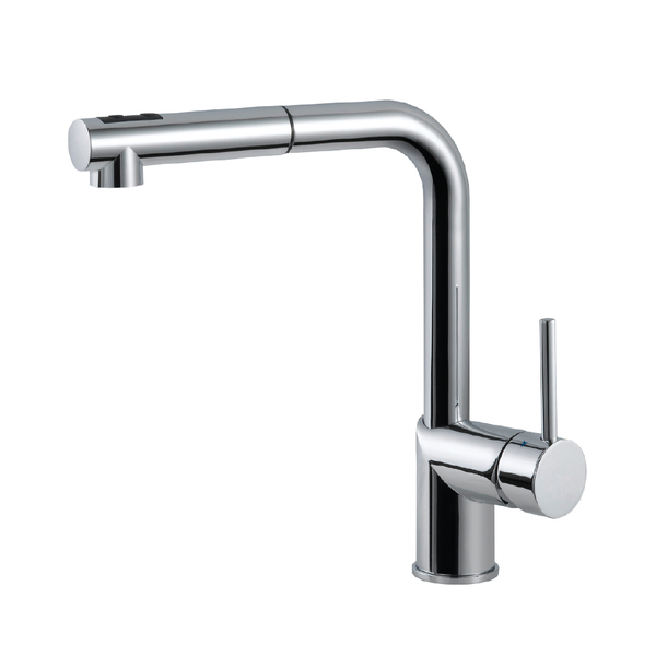 Houzer Vitale Pull Out Kitchen Faucet with CeraDox Technology Polished Chrome, VITPO-664-PC