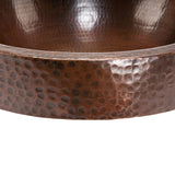 Premier Copper Products 17" Oval Copper  Bathroom Sink, Oil Rubbed Bronze, VO17SKDB - The Sink Boutique