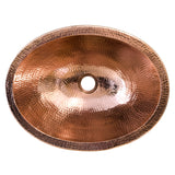 Premier Copper Products 17" Oval Copper Bathroom Sink, Polished Copper, VO17SKPC - The Sink Boutique
