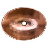 Premier Copper Products 17" Oval Copper Bathroom Sink, Polished Copper, VO17WPC - The Sink Boutique