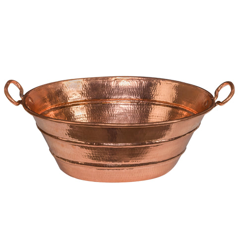 Premier Copper Products 19" Oval Copper Bathroom Sink, Polished Copper, VOB16PC