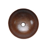 Premier Copper Products 15" Round Copper Bathroom Sink, Oil Rubbed Bronze, VR15BDB - The Sink Boutique