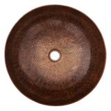 Premier Copper Products 17" Round Copper Bathroom Sink, Oil Rubbed Bronze, VR17BDB - The Sink Boutique
