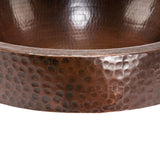 Premier Copper Products 17" Round Copper Bathroom Sink, Oil Rubbed Bronze, VR17SKDB - The Sink Boutique