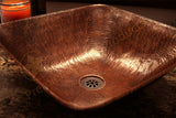 Premier Copper Products 15" Square Copper Bathroom Sink, Oil Rubbed Bronze, VSQ14BDB - The Sink Boutique