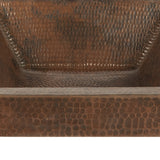 Premier Copper Products 15" Square Copper Bathroom Sink, Oil Rubbed Bronze, VSQ15SKDB - The Sink Boutique