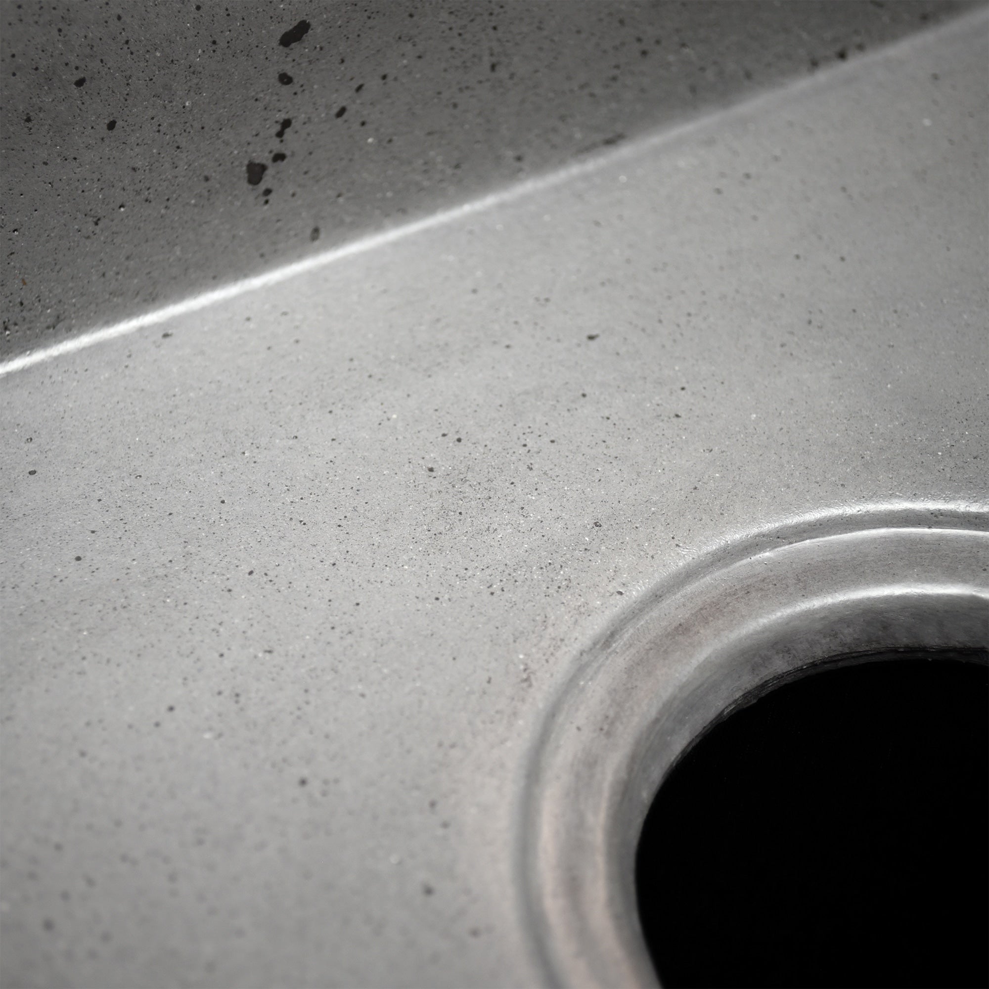 Native Trails Ventana 15" NativeStone Concrete Farmhouse Sink, Ash, NSB1515-A