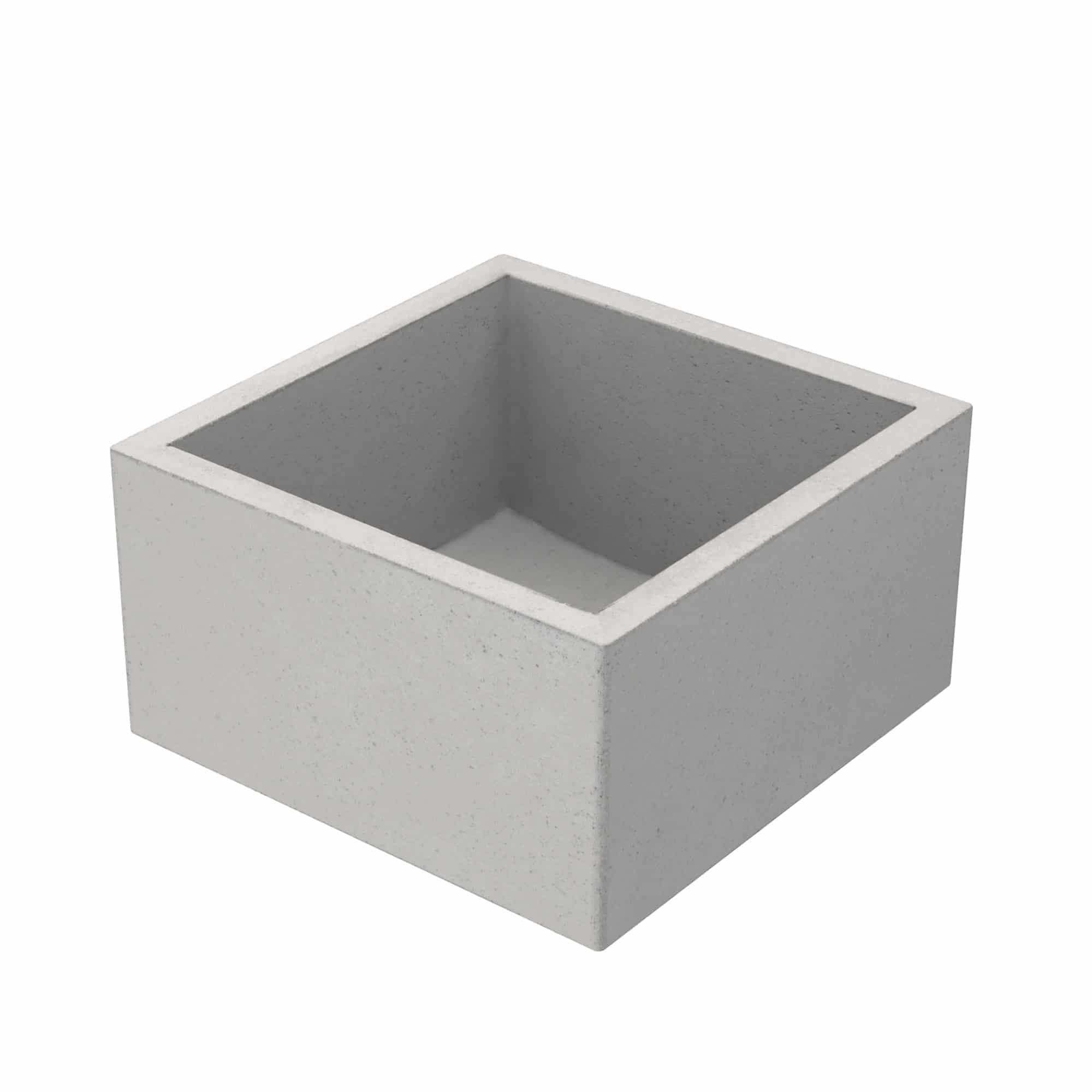 Native Trails Ventana 15" NativeStone Concrete Farmhouse Sink, Ash, NSB1515-A