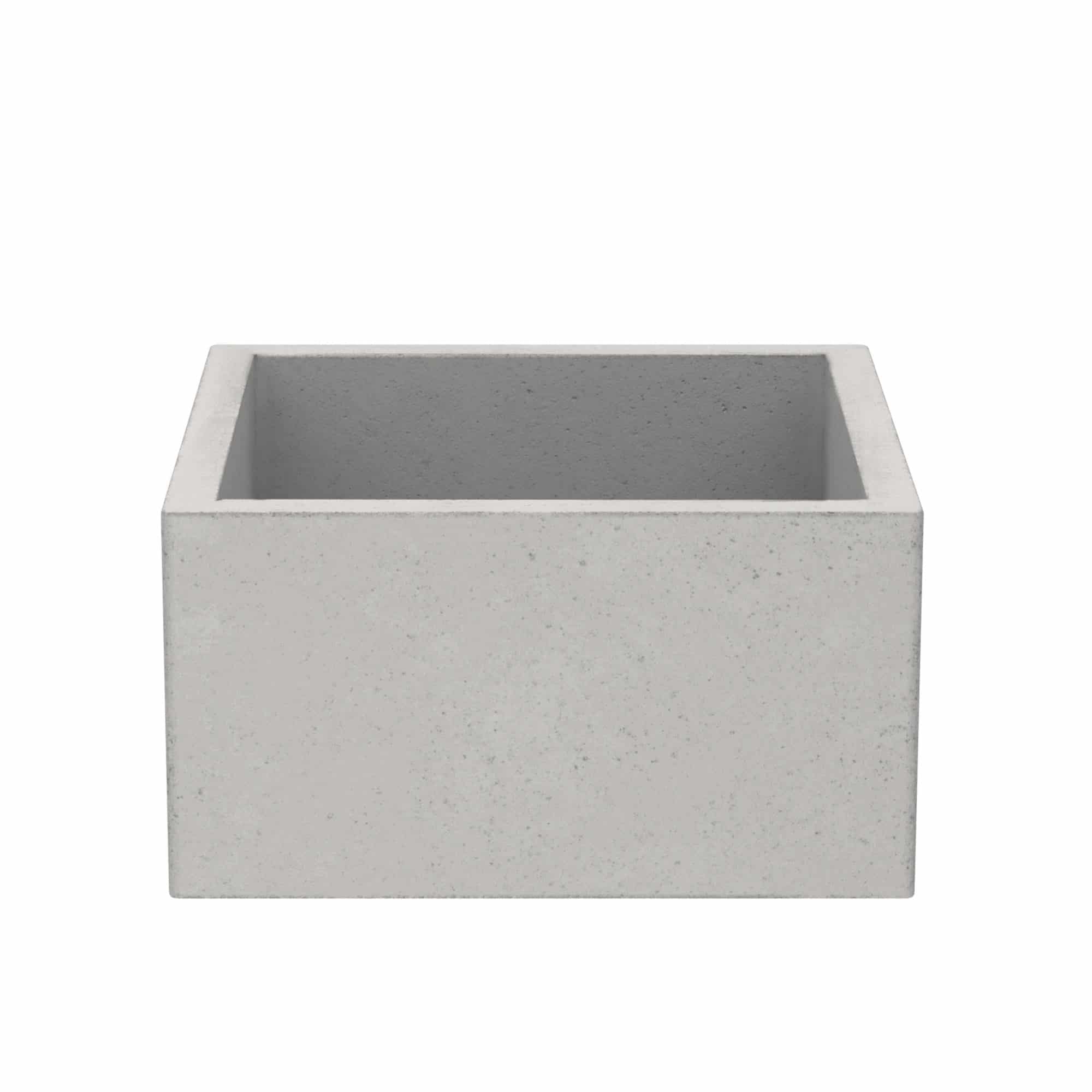 Native Trails Ventana 15" NativeStone Concrete Farmhouse Sink, Ash, NSB1515-A