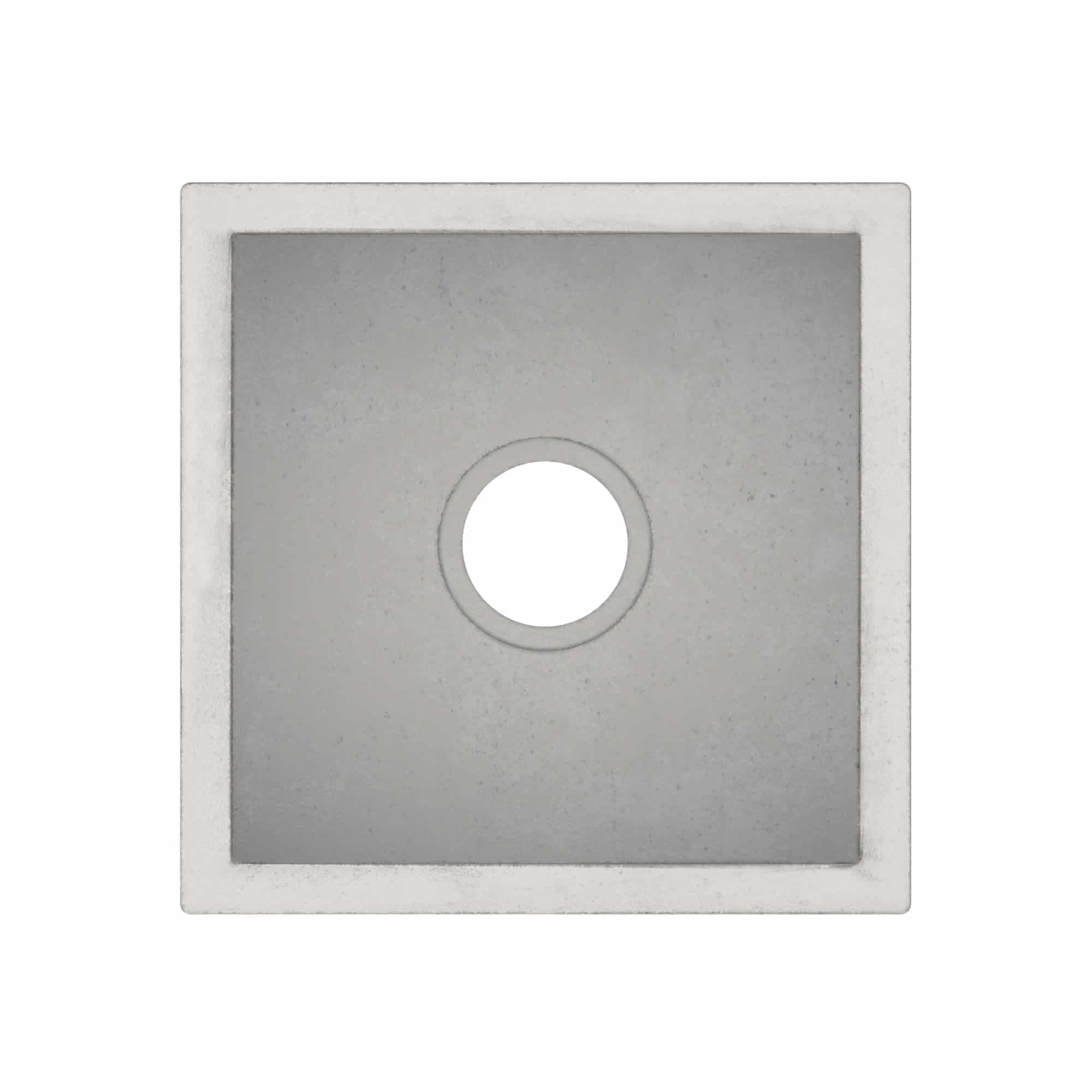 Native Trails Ventana 15" NativeStone Concrete Farmhouse Sink, Ash, NSB1515-A