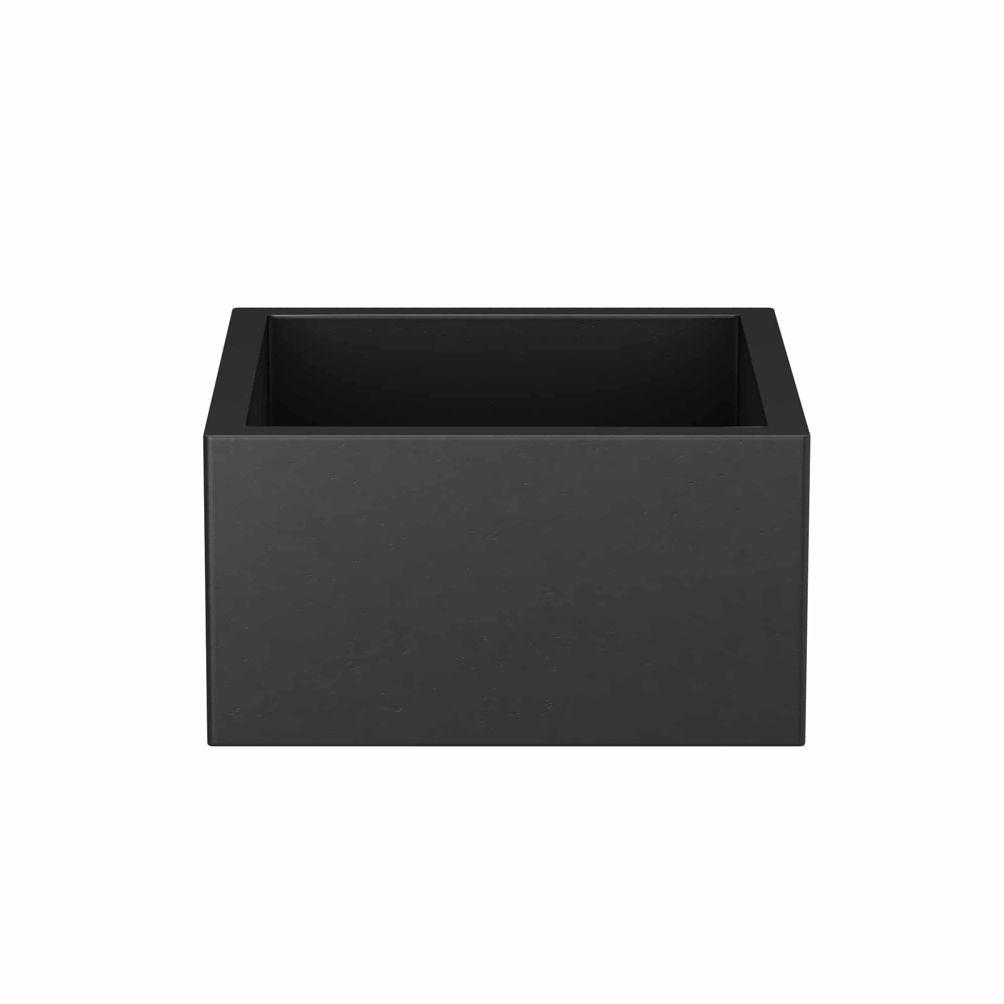 Native Trails Ventana 15" NativeStone Concrete Farmhouse Sink, Charcoal, NSB1515-C