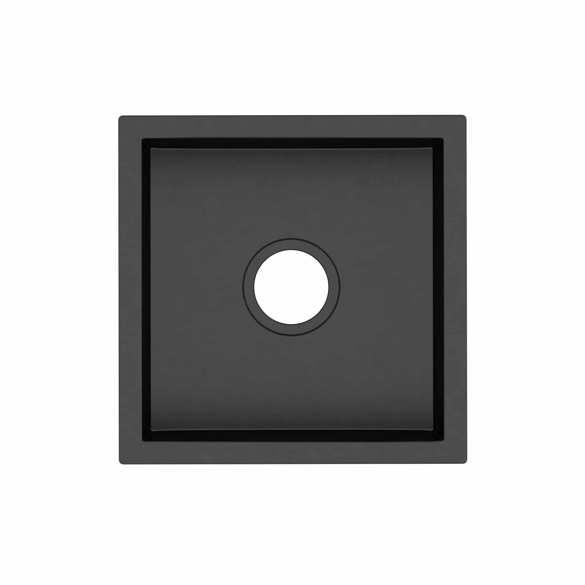 Native Trails Ventana 15" NativeStone Concrete Farmhouse Sink, Charcoal, NSB1515-C