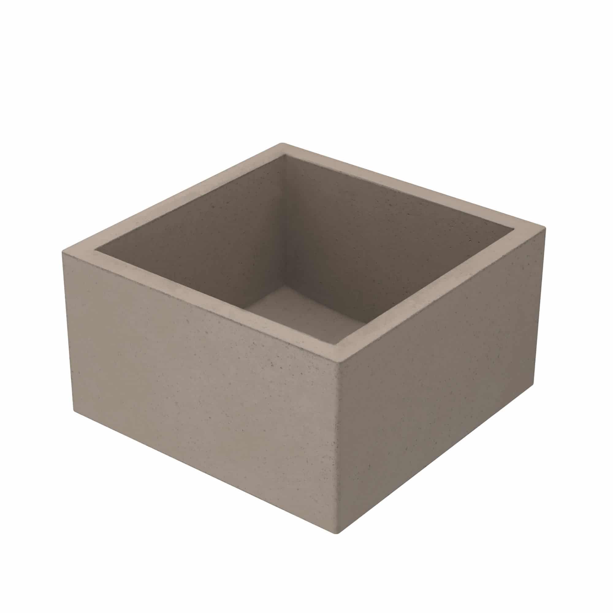 Native Trails Ventana 15" NativeStone Concrete Farmhouse Sink, Earth, NSB1515-E