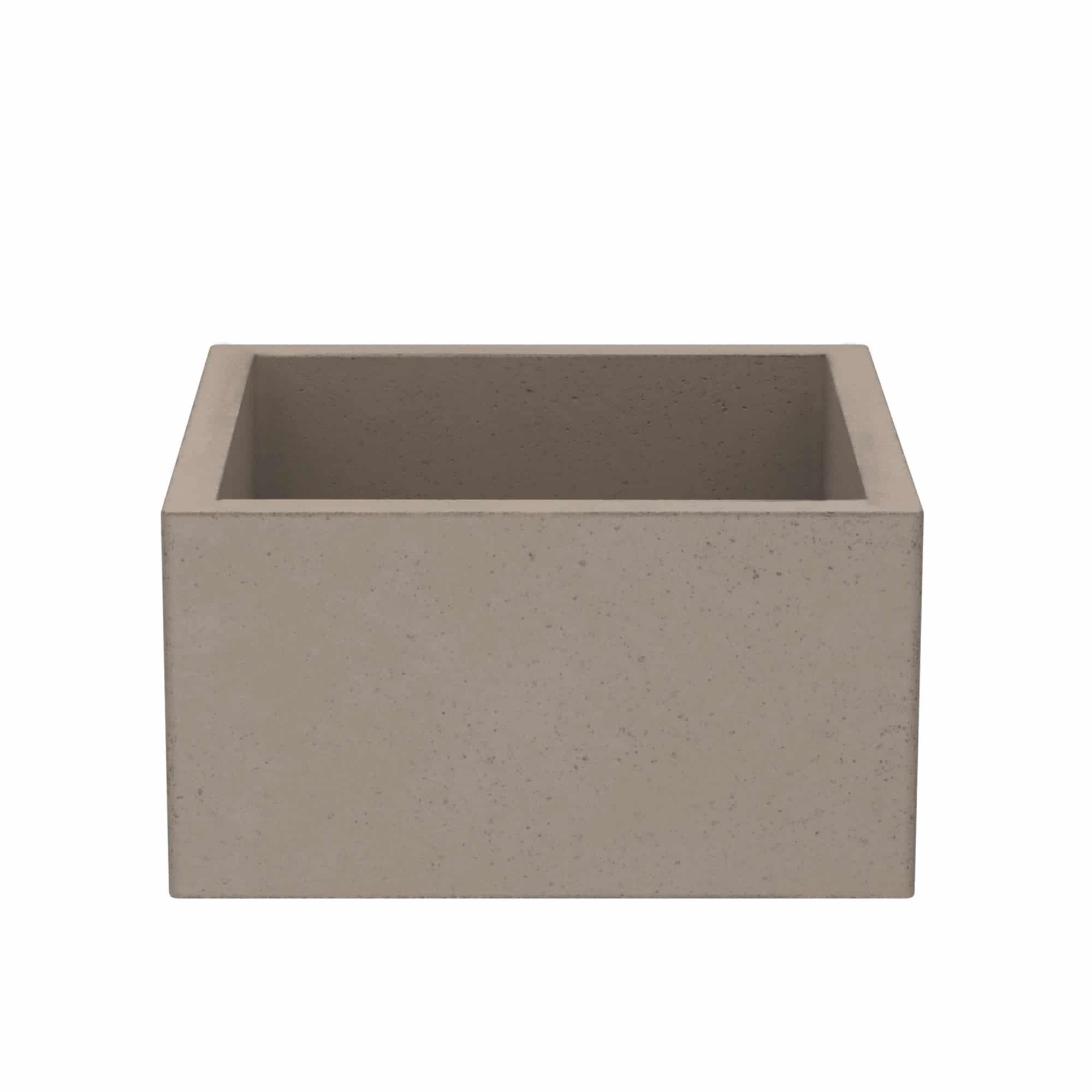 Native Trails Ventana 15" NativeStone Concrete Farmhouse Sink, Earth, NSB1515-E