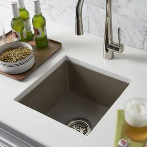 Alternate Image for Native Trails Ventana 15" NativeStone Concrete Farmhouse Sink, Earth, NSB1515-E