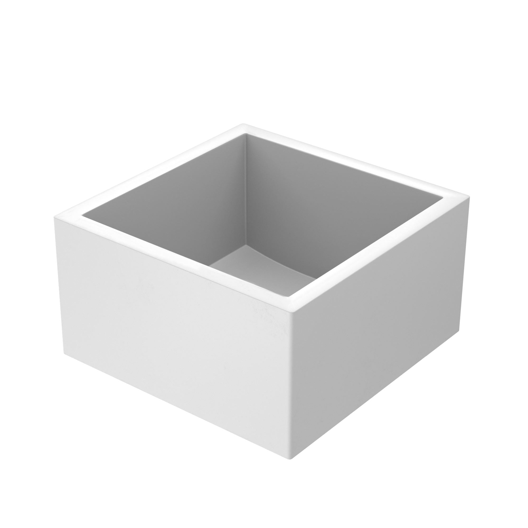 Native Trails Ventana 15" NativeStone Concrete Farmhouse Sink, Pearl, NSB1515-P