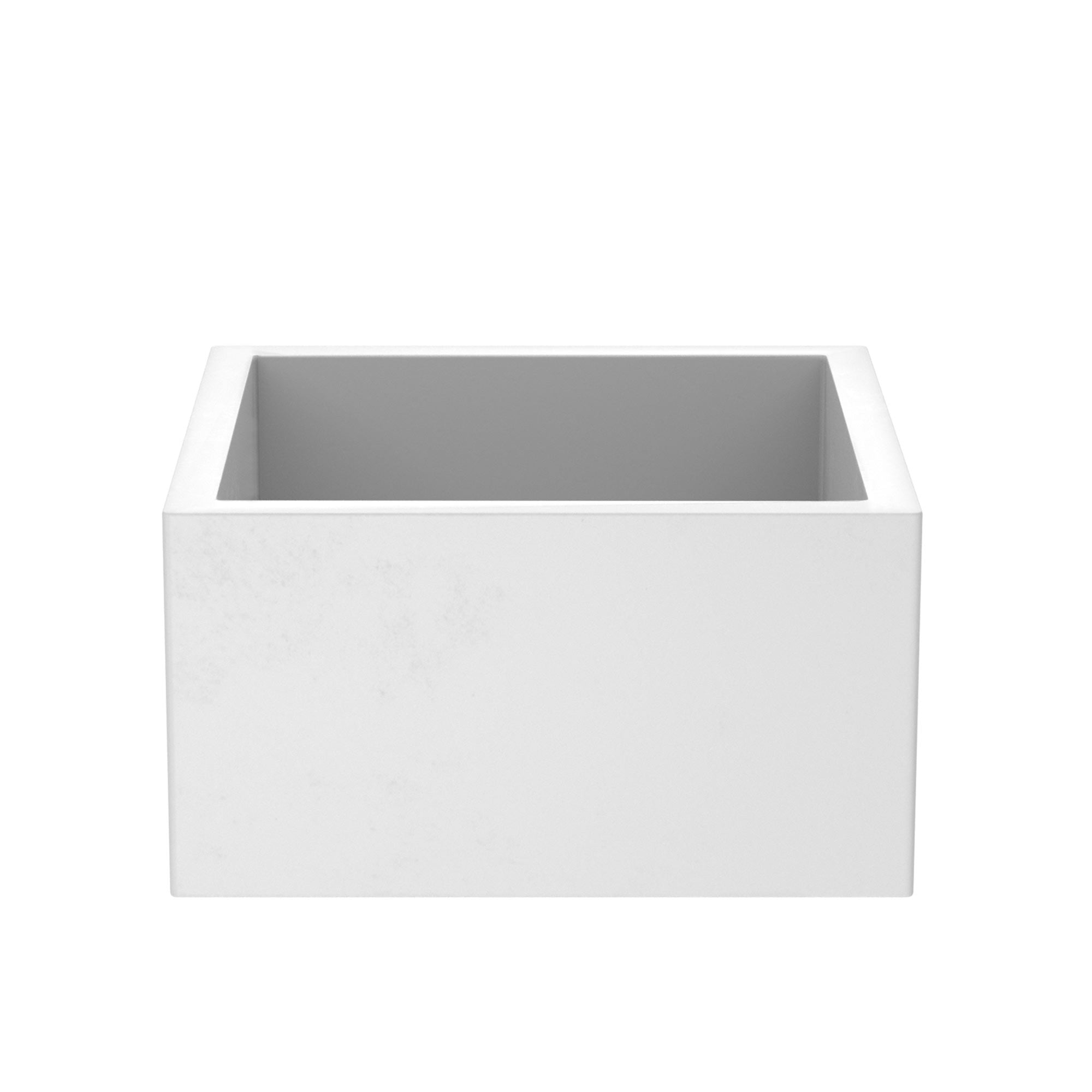 Native Trails Ventana 15" NativeStone Concrete Farmhouse Sink, Pearl, NSB1515-P