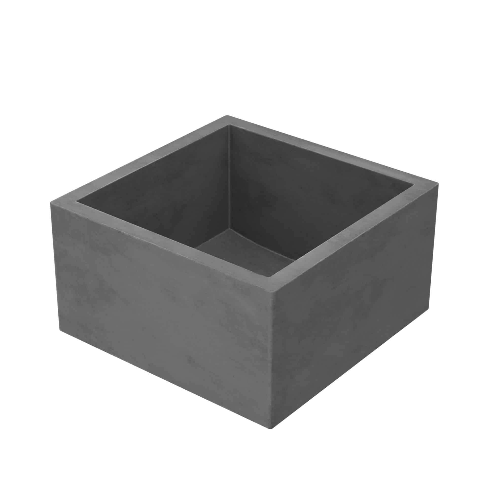 Native Trails Ventana 15" NativeStone Concrete Farmhouse Sink, Slate, NSB1515-S