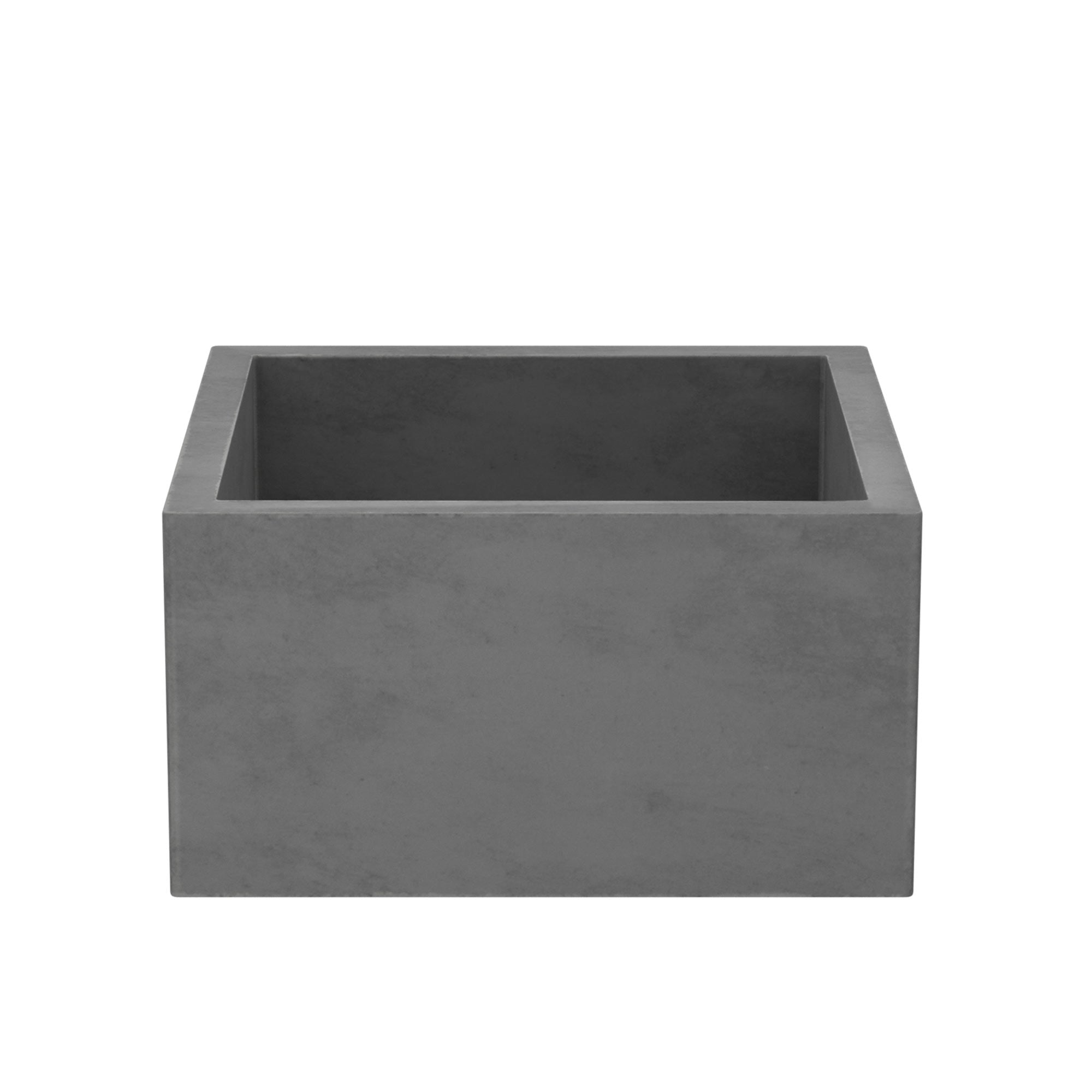 Native Trails Ventana 15" NativeStone Concrete Farmhouse Sink, Slate, NSB1515-S